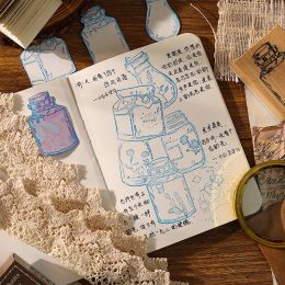 Wooden Stamps Wishing Drift Bottle Series Manual Ledger Diy Seal Retro Lotus Children's Scrapbooking Craft Supplies DIY New