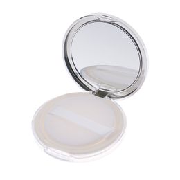 5g Portable Ultra-thin Plastic Powder Box Empty Loose Powder Pot Travel Makeup Jar Sifter Container with Powder Puff mirror