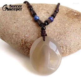 Pendant Necklaces Real Natural Stone Polished Agate Geode Quartz Crystal Cluster Treasure Bowl Specimen Necklace For Jewellery Making BD949