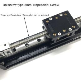 T-type Sliding Table Rail Linear Stage 2-8mm Pitch Transport Guide Platform 50~300mm NEMA17 Stepper Motor &TB6600 Driver Kits