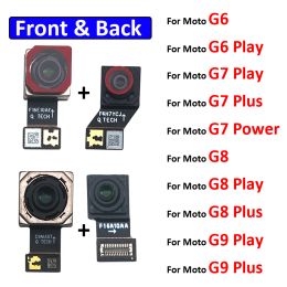 Original For Motorola Moto G6 G7 G8 G9 Play Plus Power Front Camera Flex With Back Rear Camera Module Flex Cable