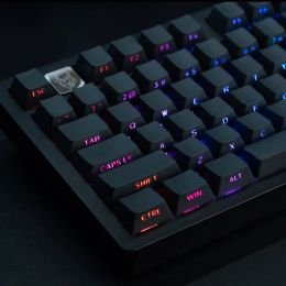 Accessories 130 Key Black PBT Keycap Backlit RGB Cherry Profile Side Print Shine Through Keycaps for Cherry MX Mechanical Gaming Keyboard