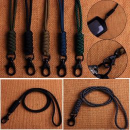 Self-Defense 10 Styles Emergency Survival Backpack Paracord Keychain Key Ring Lanyard Rotatable Buckle Parachute Cord