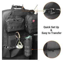 Universal Military MOLLE Panel Vehicle Seat Cover Protector Kit Mat MOLLE Car Seat Back Organiser