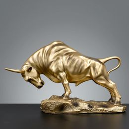 Bull Statue Sculpture Cattle Statue Figurine Collectable Table Decor Resin Crafts Gift for Living Room Animal Statues Ornament