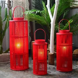 Candle Holders Holder Home Decoration Chinese Red Lantern Decor Accessories Wedding Centrepieces Candles