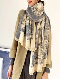 Scarves Women Winter Scarf 2021 Design Print Cashmere Female Warm Stoles Shawls And Wraps Thick Blanket Echarpe3770472