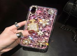 Bling Crystal Diamond Perfume Bottle Flower Cases Cover For Iphone 12 Mini 11 Pro XS Max XR X 8 7 Samsung Galaxy Note 20 S21 S20 U8320735