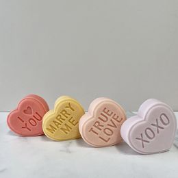 Soap Moulds 3D Letters Love Silicone Candle Mould DIY Heart Candle Making Resin Soap Mould Valentine's Day Gift Home Decor Craft