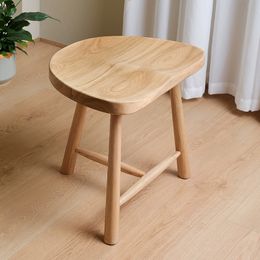 Nordic Furniture Solid Wood Stool Modern Dining Stool Living Room Leisure Stools Creative Small Bench Bedroom Dressing Stool