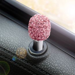 Car Door Pin Lock Knob Pull Pins Aluminium Alloy Car Door Handle Diamond Bling Security Car Door Latch Lock Pin Car Accessories