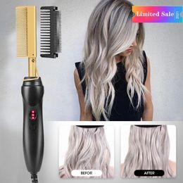 Comb Electric Comb Heating Pressing Combs Hair Straightening Brush 240408