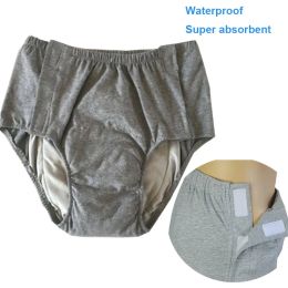 Pants Adult Cloth Diaper Nappy Incontinence Cover Waterproof Reusable Washable Elderly People Underwear cotton Wide Elastic Pants