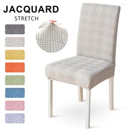 Chair Covers Jacquard Seat Solid Living Room Cover Elastic Furniture Protector For Wedding Kitchen Banquet Office Home