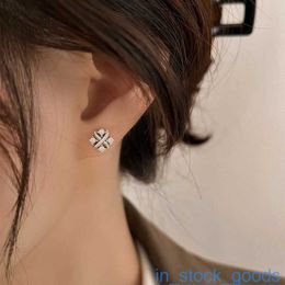 Top Grade Luxury Tifancy Brand Designer Earring Cross Zircon Earrings for Womens Light Luxury Fine Top Quality Designers Jewelry