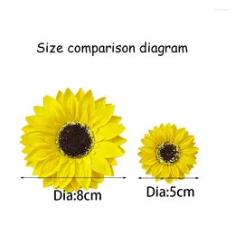 Decorative Flowers Dia8cm/5cm 2 Size Eternal Sunflower Flower Heads Soap Shop Decoration Sun Head Bouquets Handmade Gift DIY