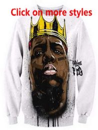 New Fashion Couples Men Women Unisex Hip Hop Rapper Biggie 3D Print Hoodies Sweater Sweatshirt Jacket Top A543687706