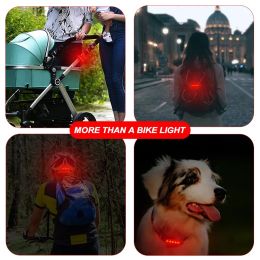 Rear Bike Tail Light USB Rechargeable Red Ultra Bright Taillights Fit On Bicycle Easy to Instal for Cycling Safety