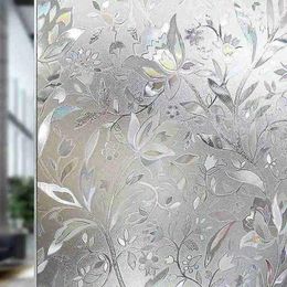 Window Stickers 45 X 100cm Frosted Frost-Proof Glass Film Sticker Bedroom Bathroom Toilet Kitchen Glueless Privacy Decal Home Decoration