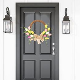 15.7 Inch Front Door Wreath 15.7 Inch Artificial Flower Wreaths Front Door Decor Artificial Flowers Wreath For Front Door Window