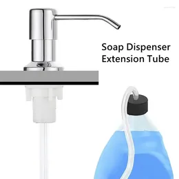 Liquid Soap Dispenser Sink Extension Tube Bathroom Kitchen Stainless Steel Kit Detergent