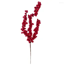 Decorative Flowers H7EA Artificial Stems Picks Christmas Berries Branches For Tree Wreath Decorations Crafts Spring Festival Home