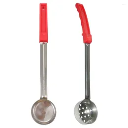 Spoons 2 Pcs Pizza Sauce Spoon Portion Control Ladle Scoop Kitchen Serving Stainless Steel Perforation