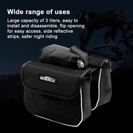 Universal 3 In1 Bicycle Front Beam Bag Bicycle Bag Mobile Phone Bag Bike Upper Tube Bag Saddle Tail Rear Bag Cycling Accessories