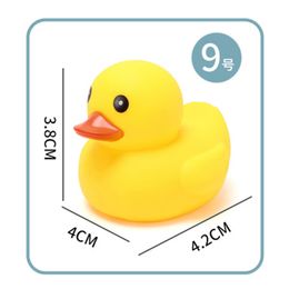 5Pcs Yellow Floating Duck Kids Bathing Toys Squeaky Rubber Yellow Ducks Shower Supplies Water Fun Game Swimming Pool Accessories