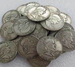 Full set of 19481963PSD 37pcs Franklin Craft Half Dollar Silver Plated Copy Coin Brass Ornaments home decoration accessories6021985