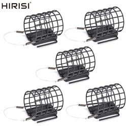 5pcs Carp Fishing Feeder Cage Round Fishing Tackle Accessories Coarse Match Barbel Metal Feeders 30g 40g 50g 60g 75g