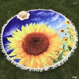 Carpets Sunflower Mat Printed Flower Tapestry Wall Hanging For Decoration Hippie Beach Yoga