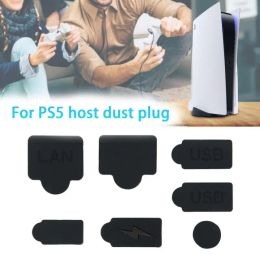 6/7PCS Silicone Dust Proof Stopper For PS5 Gaming Console Replaceable Soft Silicone Dustproof Kit For PS5 Games Accessories