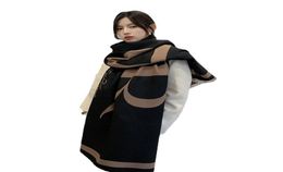 Autumn and Winter New Artificial Cashmere Scarf Womens Thickened Brushed Shawl 320G Cashmere Scarf Versatile Student Scarf216h6916708