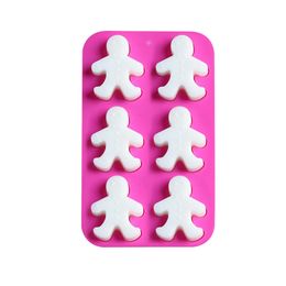 Gingerbread Man Christmas Food Grade Silicone Mold Chocolate Fondant Snowman Lollipop Cake Candy Decorating Tools
