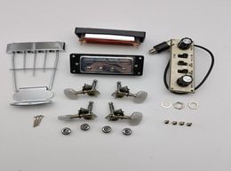 4 String Hofner Electric Bass Kits Tuners Pickups Trapeze Tailpiece Control Panel1489745