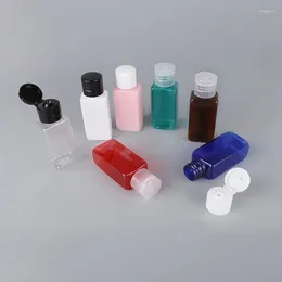 Storage Bottles 500pcs Empty 30ML 1oz Clear Plastic Square PET Travel Sample Container With Flip Caps For Liquids Lotion Jars