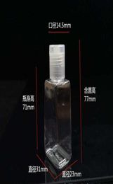 Packing Bottles 30ml Bottle Sanitizer Empty Transparent Trapezoidal Box PET Flip Cap Hand Gel Bottl 9NVY5973519