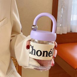 Water Bottles 400ml Small Fragrant Wind Cup High Value Large Capacity Glass Girls Ins Summer Drinkware