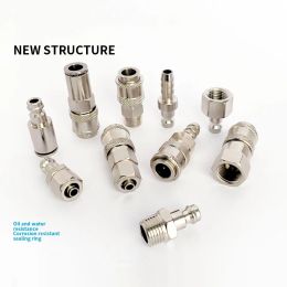 EU All-Copper Nickel-Plated Miniature European Self-Locking Mini Connector Pneumatic Fast Medical Equipment Notebook Machinery