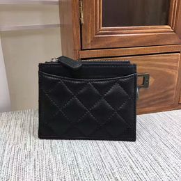 Brand New designer Bag Women/Men Credit ID Card Holder lambskin/caviar leather small purse Bank Package Coin Pouch Bag with box X14 Card Case wallets tote bag 50084
