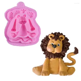 Baking Moulds Lion Baby Shape Fondant 3D Moulds Silicone Mould Soap Candle Cake Decorating Tools Chocolate F0670