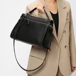 Drawstring Leather Casual Crossbody Bags For Women Ladies Luxury Designer Tote Handbag Female Large Capacity Travel Shoulder Bag Sac