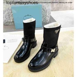 Prdaa shoes Fashion 23 Womens New Shoes High Quality Big Brand Motorcycle High Boots Beautiful Comfortable and Elegant to Wear