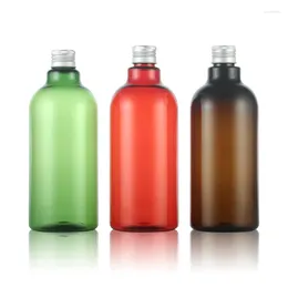 Storage Bottles 12pcs 500ml Empty Big Blue White Clear PET Bottle With Gold Silver Aluminum Cap For Shower Gel Liquid Soap Cosmetic