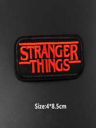 Red Letter Stranger things Patch iron oan for Clothing Jacket Backpack Sewing Supplies Embroidered Badge Stickers9000439