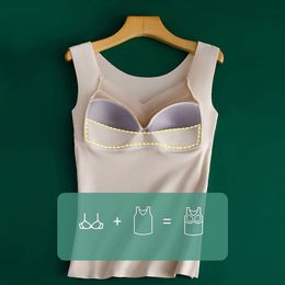 Winter Velvet Padded Vest Thermal Underwear Camisole Warm Sling Vest Top Thermo Lingerie Woman Winter Top Undershirt Intimate