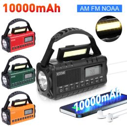 Radio 10000mAh Multifunction Radio FM/ AM/ NOAA Portable Hand Crank Radio Weather Alert Radio Emergency Flashlight Power Bank