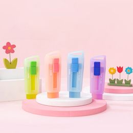 1pcs Kawaii Jelly Eraser Pencil Cute Push-pull Pen Shape Rubber Korean Stationery Cute School Supplies Pencil Eraser for Kids