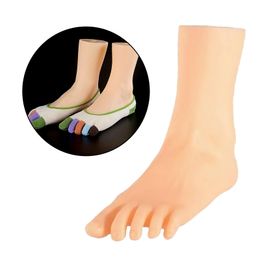 Mannequin Feet Model PVC Flexible Soft Nail Art Training Sandals Display Adult Feet for Display Chains Socks Short Stocking Shop